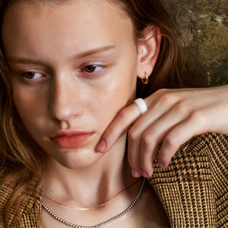 

BE/GINS Pearl BB Gray Necklace 40+5cm