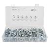 110Pcs T Nuts 1/4in 5/16in 3/8in Steel Corrosion Resistant Galvanized Rustproof Pronged Tee Nut