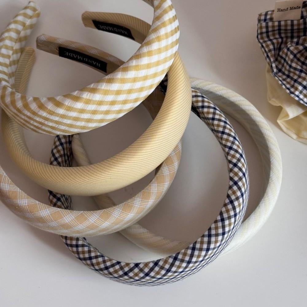 Light Yellow Elastic Hair Ties Minimalist Pattern Hair Rope Sweet Ponytail Hair Scrunchies Women