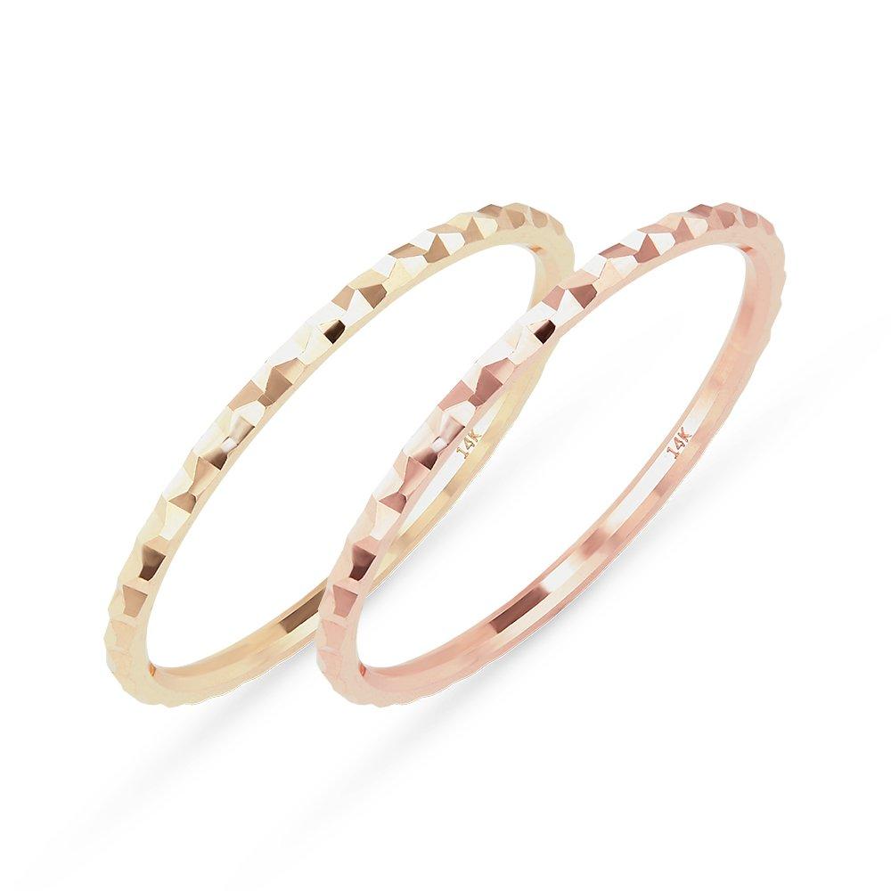 [Dorocy] 14K Hollow Shine Cutting Ring (Size 13-18)