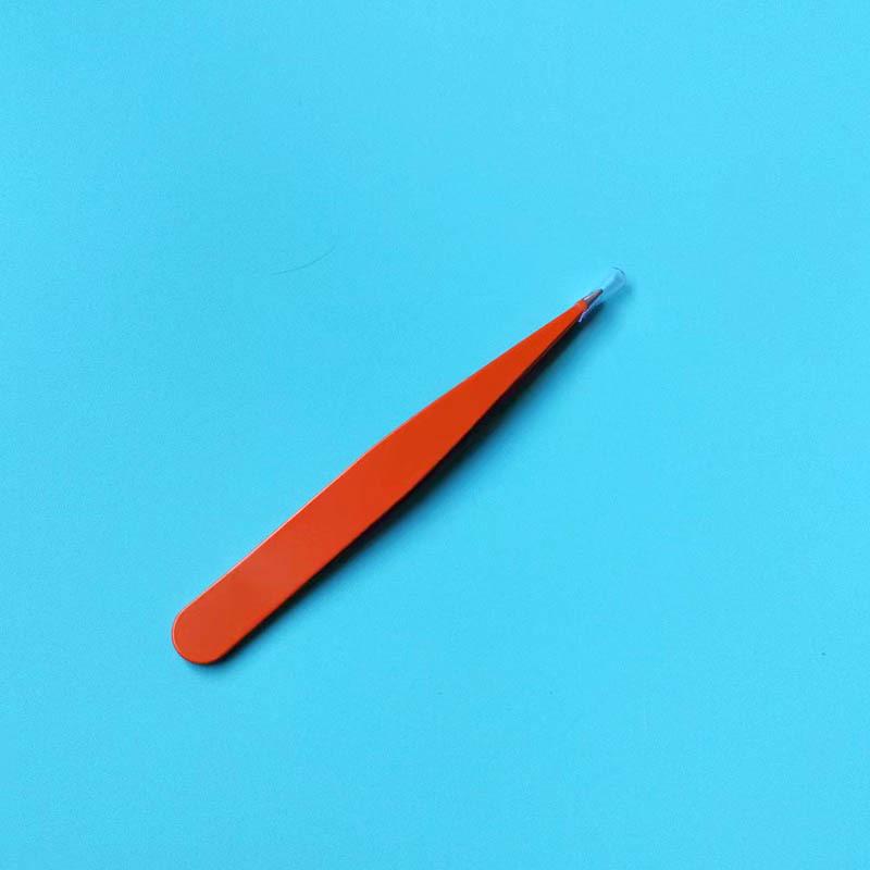 Stainless Steel Eyebrow & Beard Tweezers with Spray Paint Finish & Eyelash Curler