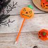 Writing Pens Halloween Pumpkin Gel Ink Pen, 0.7mm Rollerball Pen with Plush Pumpkin, Novelty Black for Party Favors, Gift Supplies