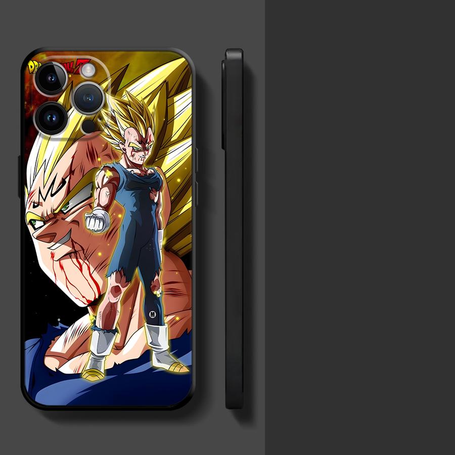 Dragon Ball Cool Saiyan Vegeta Case for iPhone 12 Mini 7 6s 13 Pro 11 16Pro Max XR 14 XS X 16e 8 Plus SE 15 Soft Cover