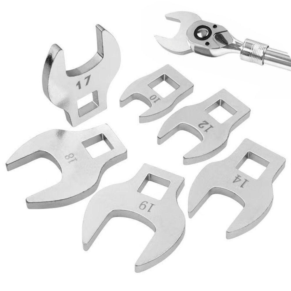 8 Stück 3/8" Wechselkopf Schraubenschlüsselkopf 10-19mm Maulschlüssel Gabelkopfschlüssel Satz Abnehmbar Professionell