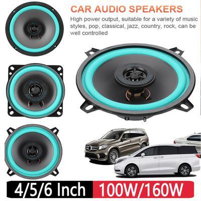 1pc 4/5/6 polegadas alto-falantes de carro 100W/160W universal hifi coaxial subwoofer carro áudio música estéreo alto-falantes de gama completa para carro automóvel