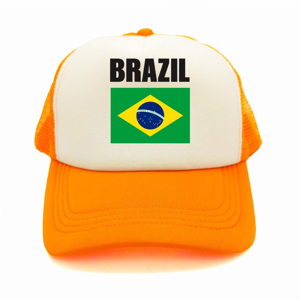 Brazil Flag Trucker Hat Adult Adjustable Mesh Net Country Fans Baseball Cap Unisex Women Hip Hop Dad Gift Hat
