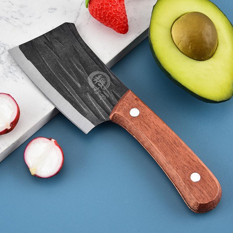 Mini kjøkkenkniv i rustfritt stål - Bærbar for hybler og utendørs, Perfekt for grønnsaker og kjøtt.