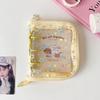 Korean Holographic Star PVC Card Holder - Cute Heart Zipper Album for Photocards & Journaling