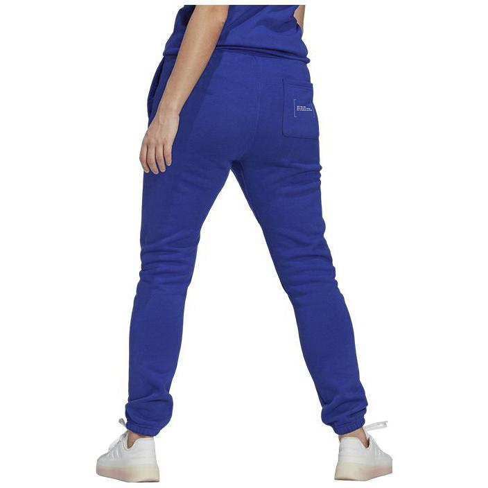 adidas Spodnie damskie Joggers z nadrukiem z elastycznym pasem i sznurkiem, niebieskie HM2864