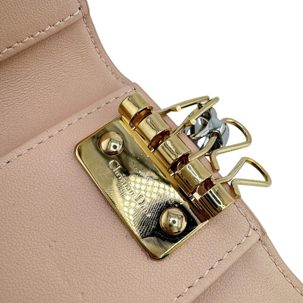 Dior leather Lady Key holder  pink leather Women Used