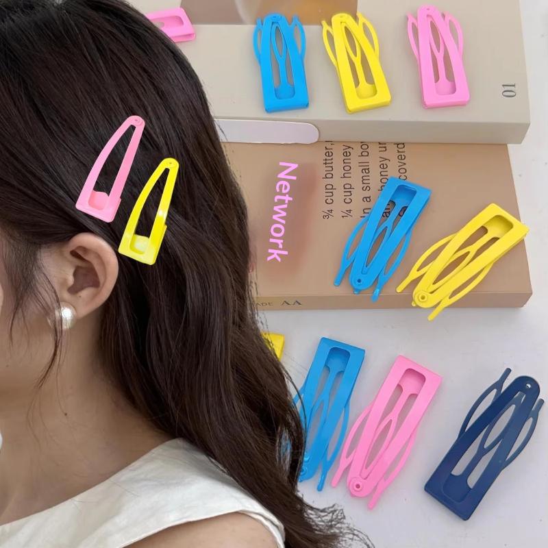 10 Pieces Metal Hair Clips Snap Barrettes Women'S Hair Styling Tools Side-Parted Hair Clips As Hair Decoration