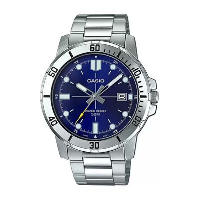 Ανδρικό αναλογικό ασημένιο ρολόι, Silver Analog Men's Watch, Casio