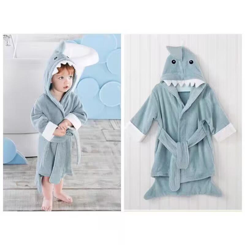 9i9 Kids Shark Hooded Bathrobe