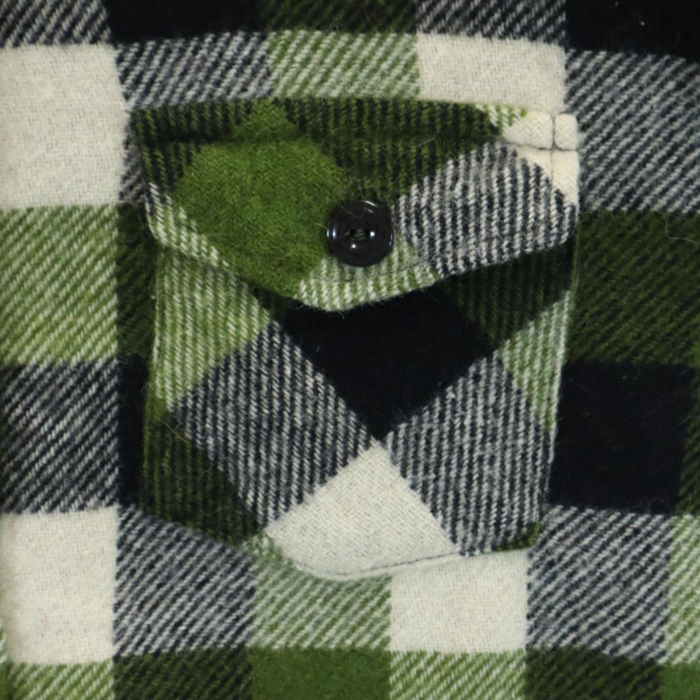 FROSTPROOF 60s 70s Vintage USA made wool blend Check Pattern Long sleeve Wool shirt Men's Used