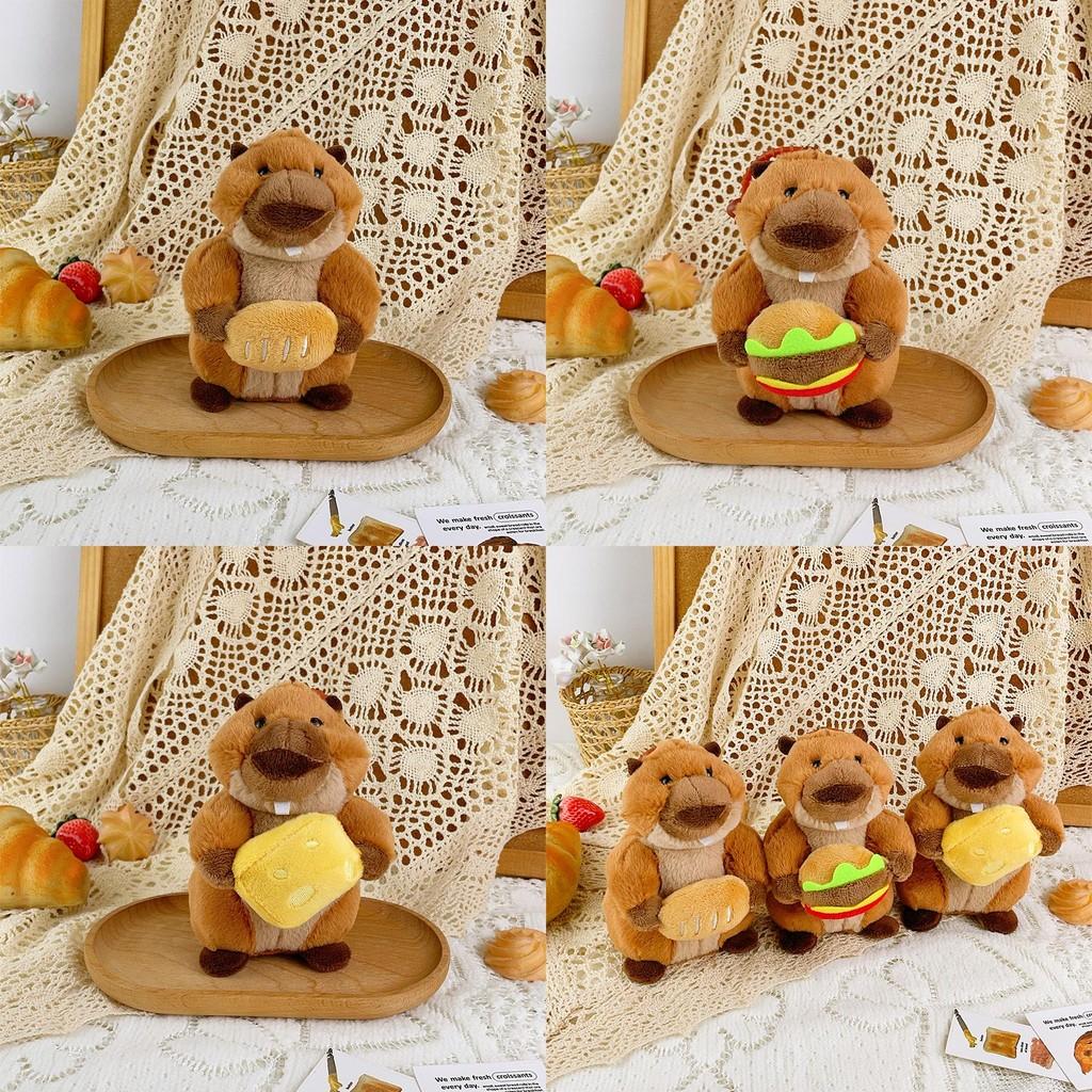 Plush Groundhog Keychain Toy With Pp Cotton Filling For Kids Rewards And Bag Decor