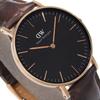 Used [Daniel Wellington] Daniel Wellington DW00100140 Stainless Steel x Leather Gold Quartz Analog Display Men's Brown Dial Watch