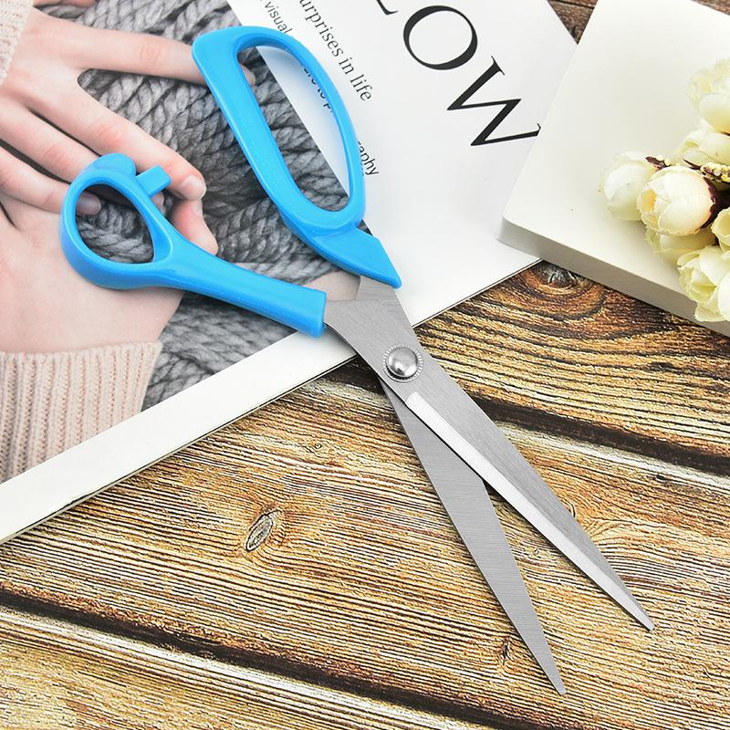 3Pcs Multi-size Stainless Steel Tailor's Scissors with Protective Cap Household Fabric Leather Cutter Sewing Special Scissors