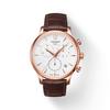 Reloj de Moda para Hombre con Correa de Cuero y Esfera Plateada T063.617.36.037.00