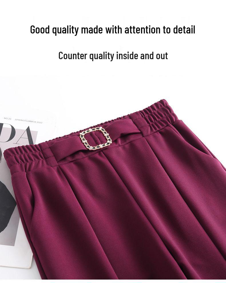 Women's High-Waisted Split Flare Suit Pants – Slimming, Casual, Versatile, Draping, Stretchy Wide-Leg Pants