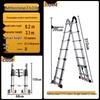 Aluminum Alloy Telescopic Folding Extension Ladder, Multifunctional A-Frame Design, Portable & Thickened for Engineering Use, Free Shipping