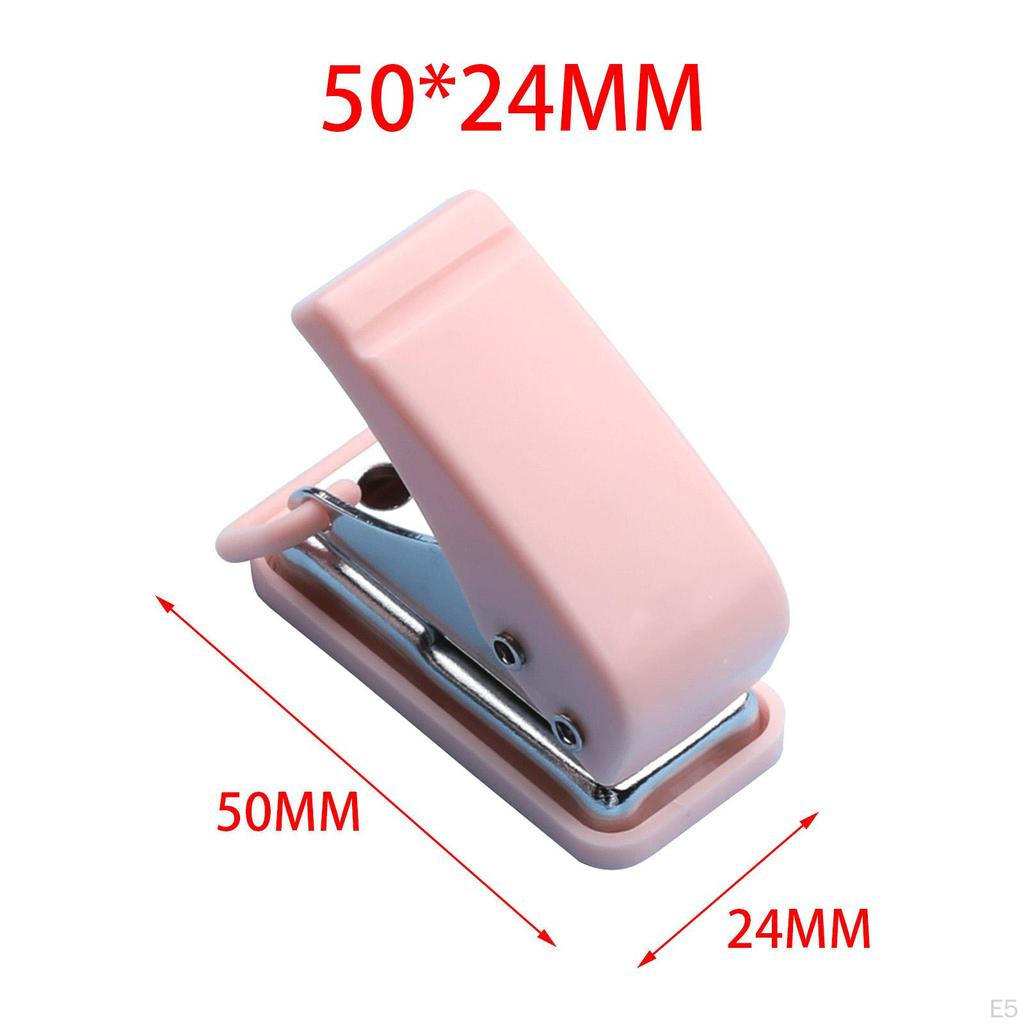 Hole Paper Punch for Cardboard Scrapbook with Closure Buckle Removable Waste Compartment Circle