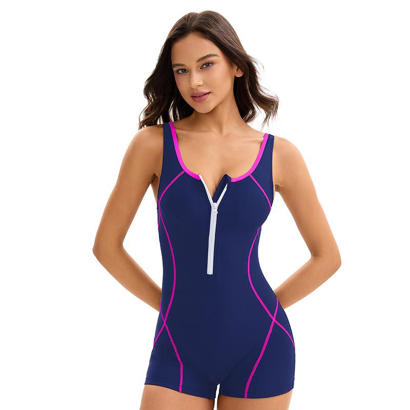 Women's One-Piece Swimsuit Conservative Sexy Backless Diving Suit Sports Swimming Suit