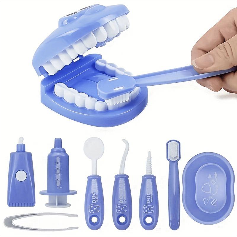 Kids Dentist Play Set Oral Care Practice Teeth Model Educational Toy for Kindergarten Preschool Early Learning Tooth Brushing