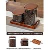 Quality Glass Sealed Canister Kitchen Food Storage Bottles with Walnut wood Lid Jars Grains Tea Leaf Coffee Beans Candy Jar