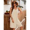 Summer New Solid Color V-neck Loose Pocket Sleeveless Jumpsuit
