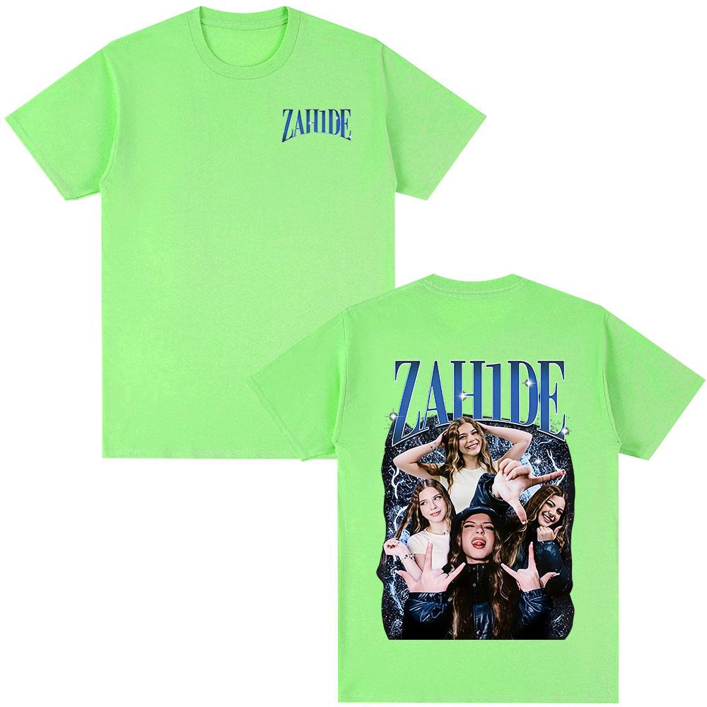 

Футболка с двусторонним принтом Zahide Merch Мужская Женская Одежда Модные Футболки Летняя Хлопковая Оверсайз Круглый Вырез Футболки с Коротким Рукавом 4XL