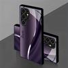 Lila Wellen Robuste Handyhülle Glas-Handyhülle für Samsung Galaxy S26 S25 S24 S23 S22 S21 FE Ultra Plus Herrenstil Business