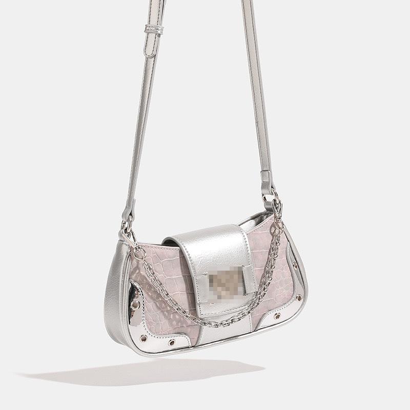 Small Niche Design Chain Women's Bag, New Handheld Sweet Cool Spicy Girl Style Single Shoulder Armpit Bag, Versatile Crossbody Bag