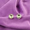 Natural Green Amethyst Daughter Gift Stud Post Earrings Jewelry Sterling Silver EE-150-13
