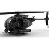 XMBRICDIYY MH-6 Little Bird Helicopter Model Kit, 595 Piece Military Airplane Building Block Assembly MOC Set, MOC-88275