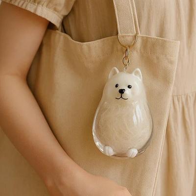 Clear Puppy Hair Memorial Keepsake Capsule Pet'S Dog Fur Container Diy Pendant Keychain Decor Pet Lovers Home Display Gifts