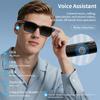 Occhiali Intelligenti con Fotocamera da 8MP Registrazione Foto Video HD Traduzione AI Lenti Fotocromatiche Chiamate Bluetooth Musica Assistente Vocale Occhiali Batteria da 300mAh Unisex
