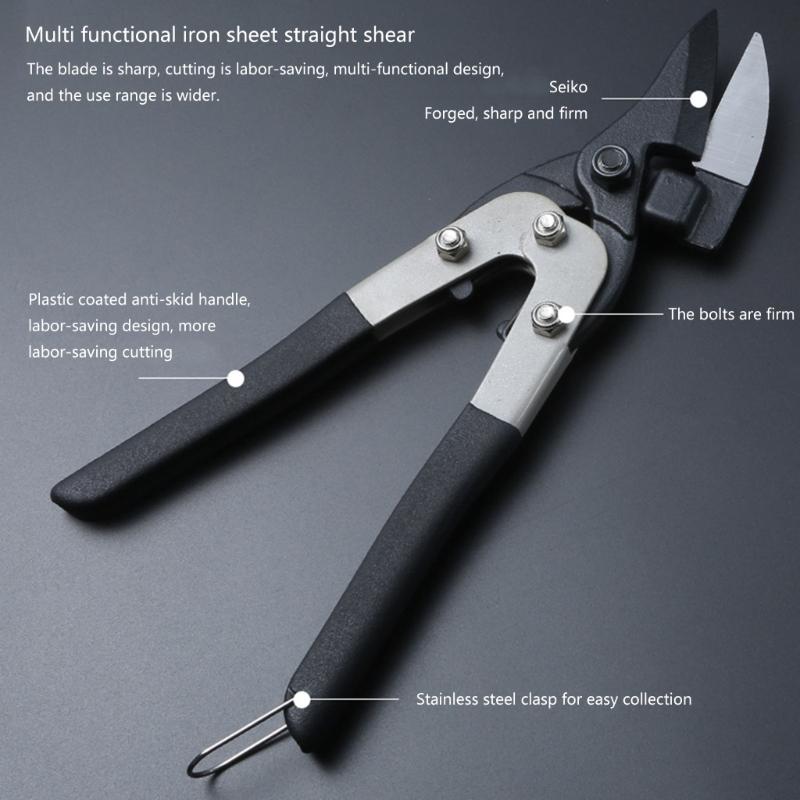 Cutting Tools, Shear Cutter Cuts 45°Metal Sheet Shearing Stainless Steel Scissor Continuously Metal Shears Soft Grip
