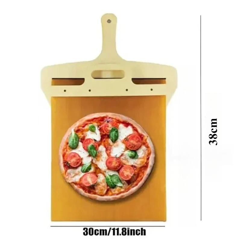 Glidande pizzaspade Bärbar glidande pizzaspade Pizza Slider-paddel Non-stick Spatelpaddel med högtemperaturduk