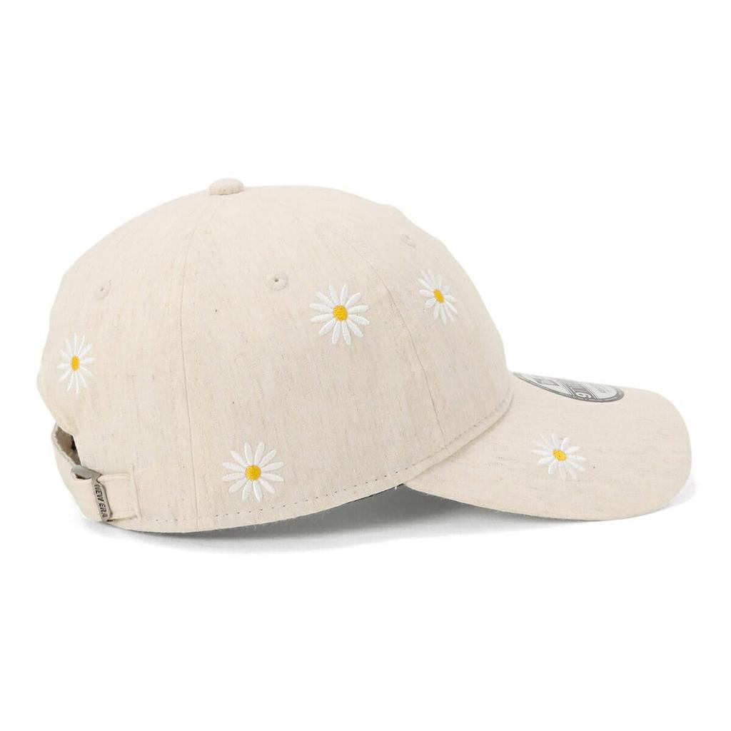 New Era 9TWENTY Long Cap Pattern Flower ONSPOTZ 920 Long Long New Era BB UV Trendy Functional Hat Visor/EasySnap (14693423, NER36C8812), Ivory/Floral