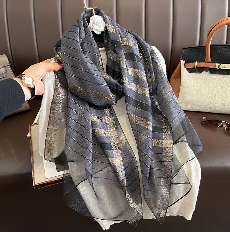 Silk Wool Scarf Shawls and Wraps for Women Foulard Headkerchief Luxury Brand Hijab New Lady Pashmina Scarves Bandana Poncho