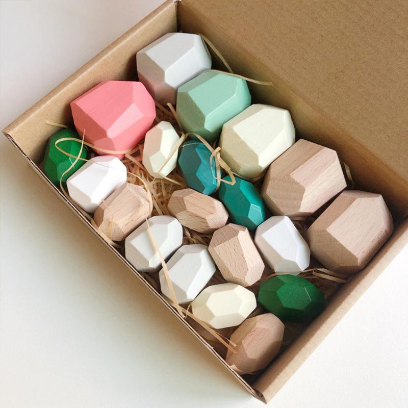 Montessori Stone Stacking Educational Puzzle Blocks for Girls – Early Learning Gift