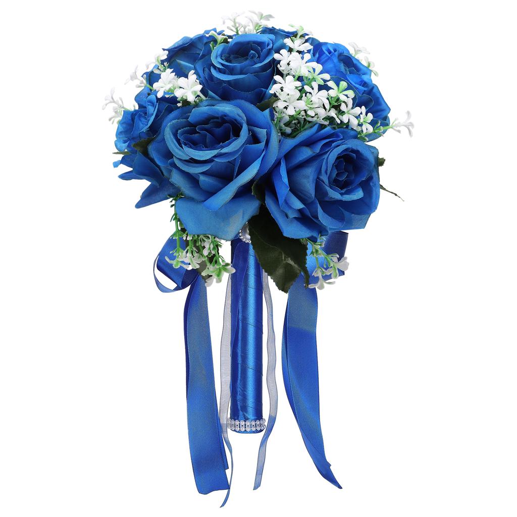 2 Stück Seide Künstlicher Hochzeitsstrauß Schleife Fleckenband Künstliche Hochzeitsblume Größe S