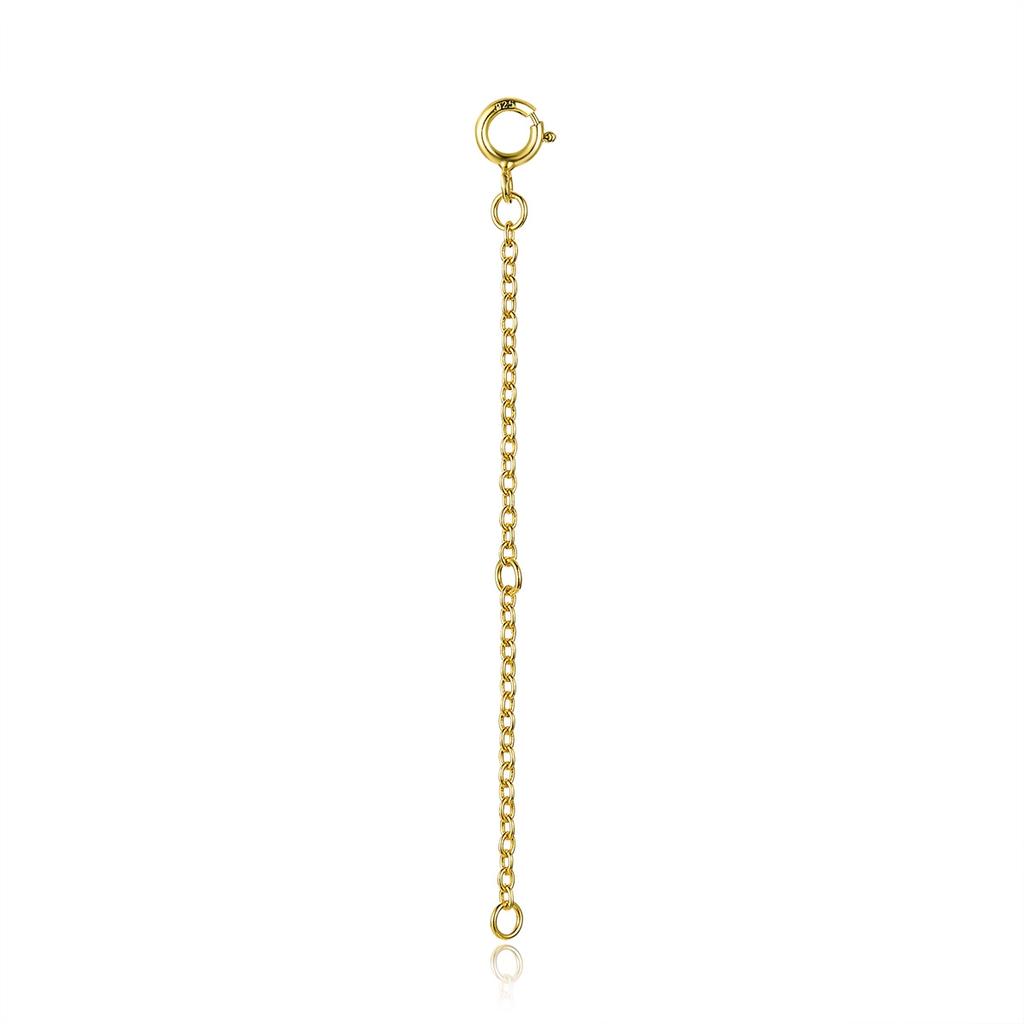 Bamoer 18K Gold Plated 925 Sterling Silver Extended Chains with Lobster Clasp Adjusable for Necklace Extender DIY Jewelry Making