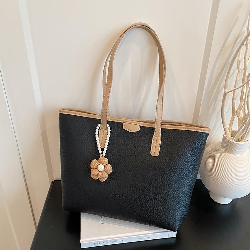 Large Capacity Bag Women's Summer New Casual Simple Shoulder Bag Commuter Tote Bag