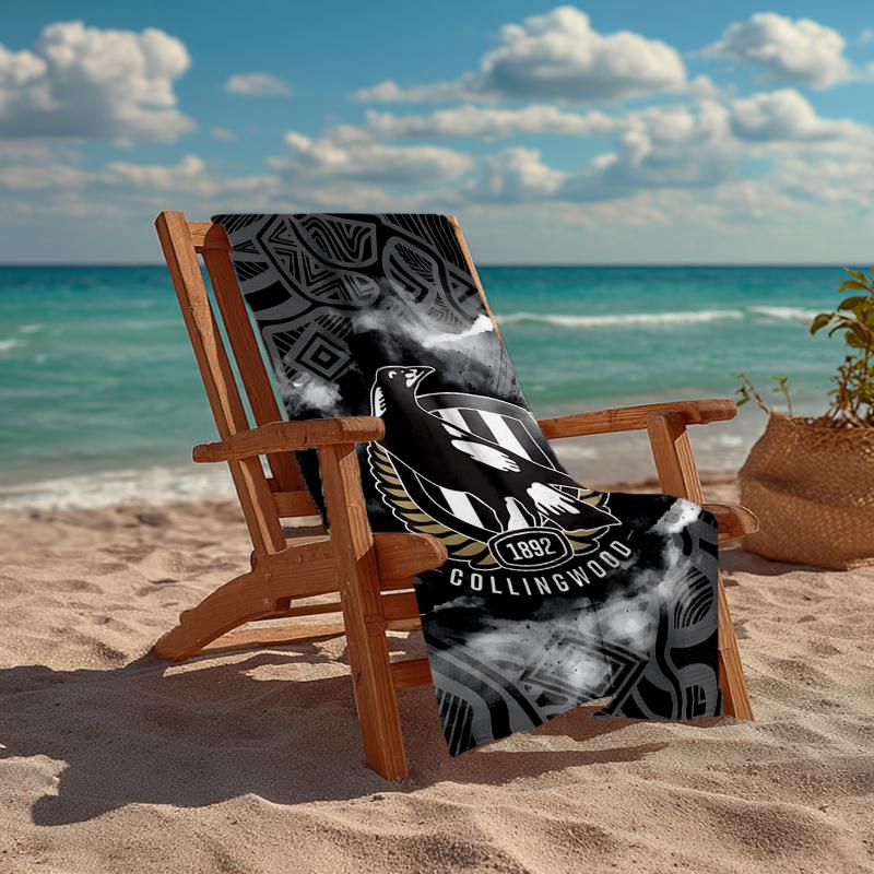 Collingwood Mode Strandtuch: Ideal für Sommerabenteuer, Weich, saugfähig und schnell trocknend, geeignet zum Schwimmen und Baden