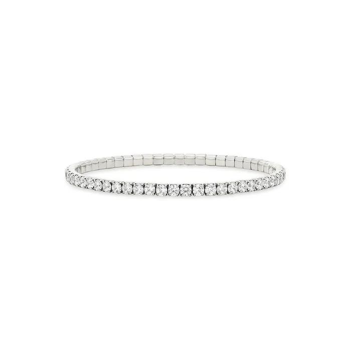 [925 Silver] Pureline Flexible Tennis Bracelet 3.0mm (White) BH7B5B793W9