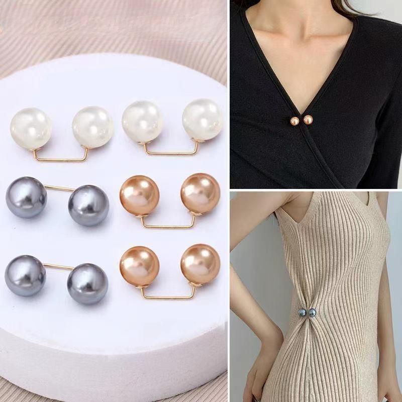 Pearl Brooch Pins For Clothing, Anti-Slip Safety Pin For Dress Waist Cinching, Collar Adjusting, Scarf Securing, Accessories