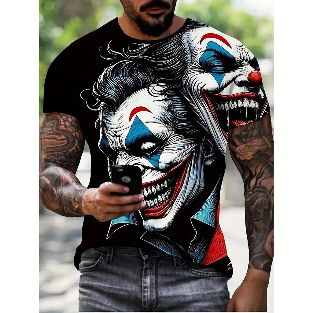 Casual Men's T-Shirts Spring Clothing Print Shirts Oversized Short Sleeve Tops Boys Tees Oversized Vintage T-Shirts For Mens