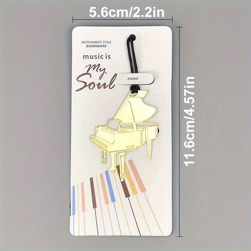 1pc Music-Inspired Metal Bookmark - Unique Instrument Design for Book and Music Lovers, Piano,Guitar,Organ,Harp,Violin, Trumpet Options Available