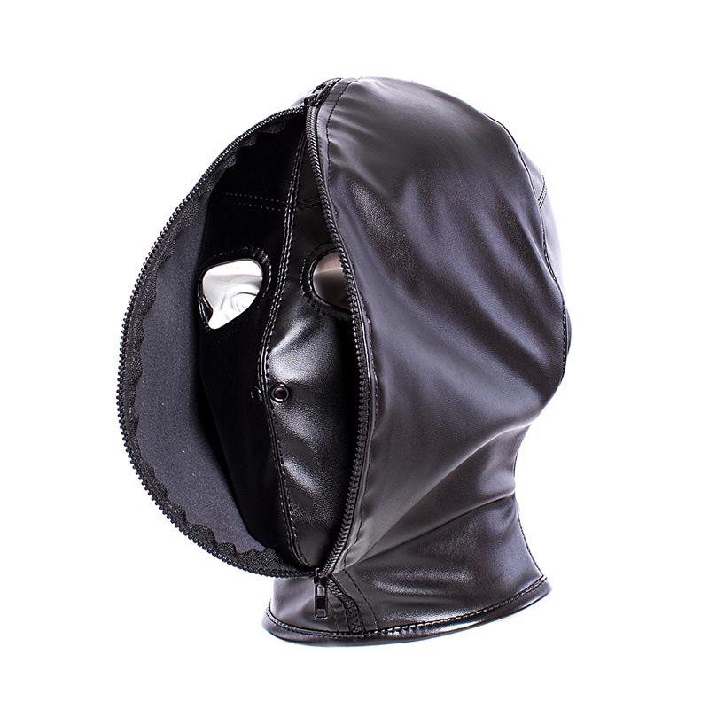 Lace Eye-Exposed PU Training Mask: Soft, Fully Wrapped Leather Restraint